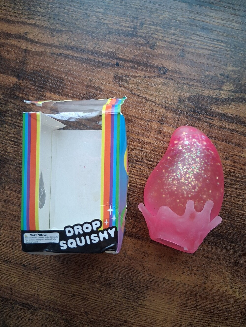 Glitter Drop Sugar Squishy With Stand